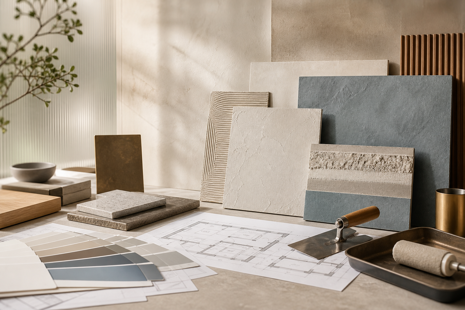 Planung und Materialauswahl f&uuml;r Raumdesign und Wandgestaltung
